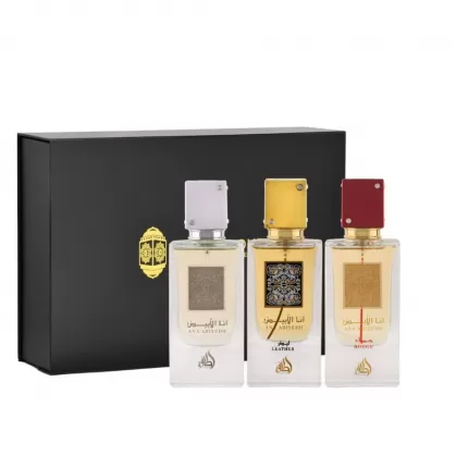Lattafa Perfumes Ana Abiyedh, Ana Abiyedh Leather & Ana Abiyedh Rouge EDP-60ml(2.02 oz) With Magnetic Gift Box Perfect For Gifting... (COLLECTION BOX)