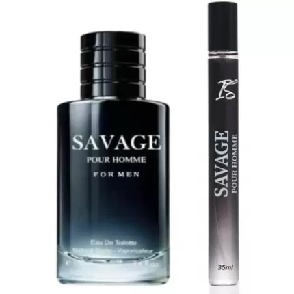 INSPIRE SCENTS IS Savage for Men 3.4 Fl Oz + Travel Spray 35ml Cologne