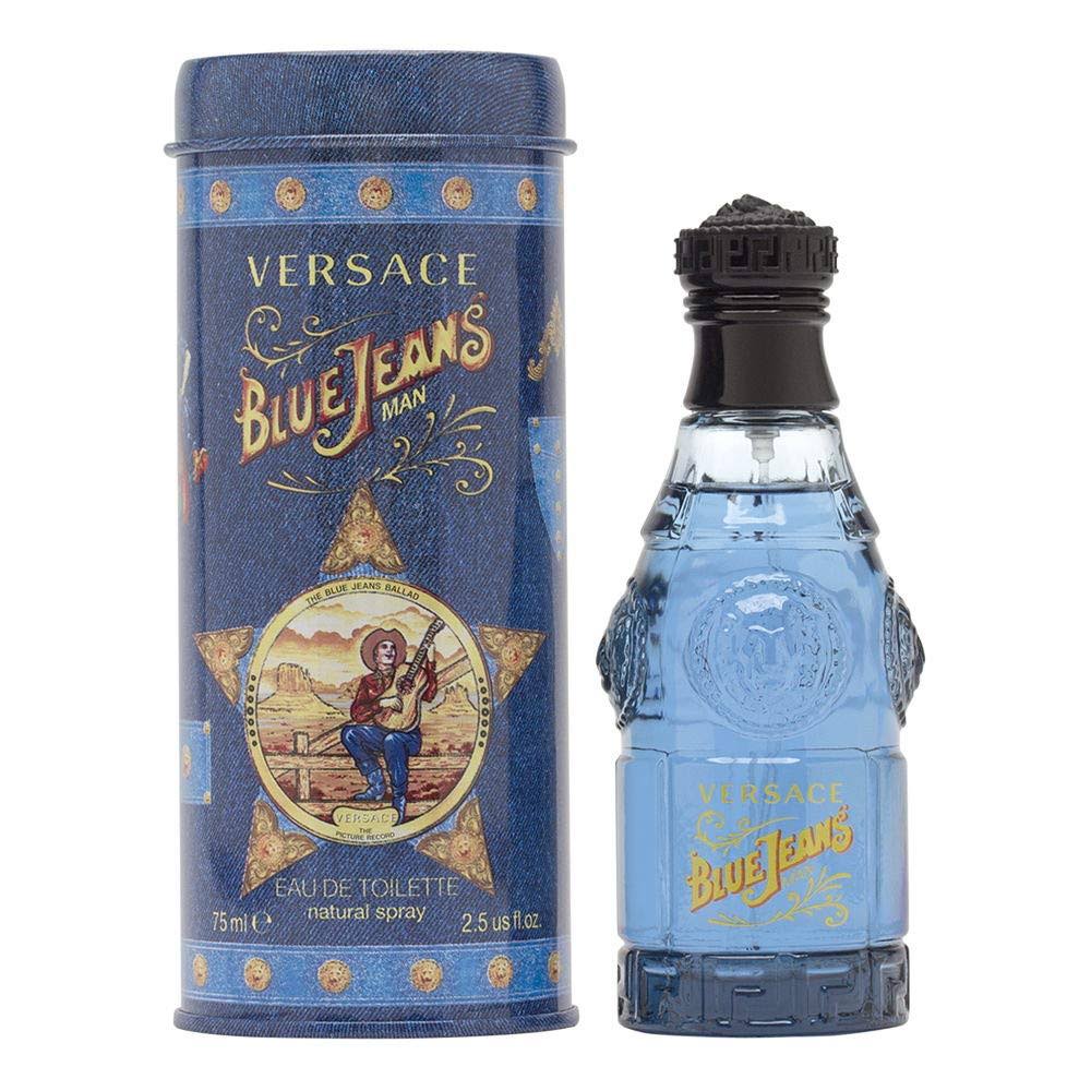 Versace Blue Jeans EDT Spray for Men - 2.5 fl oz bottle