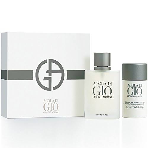Acqua di Gio by Giorgio Armani for Men EDT Spray 3.4 oz & Alcohol Free Deodorant Stick 2.6 oz