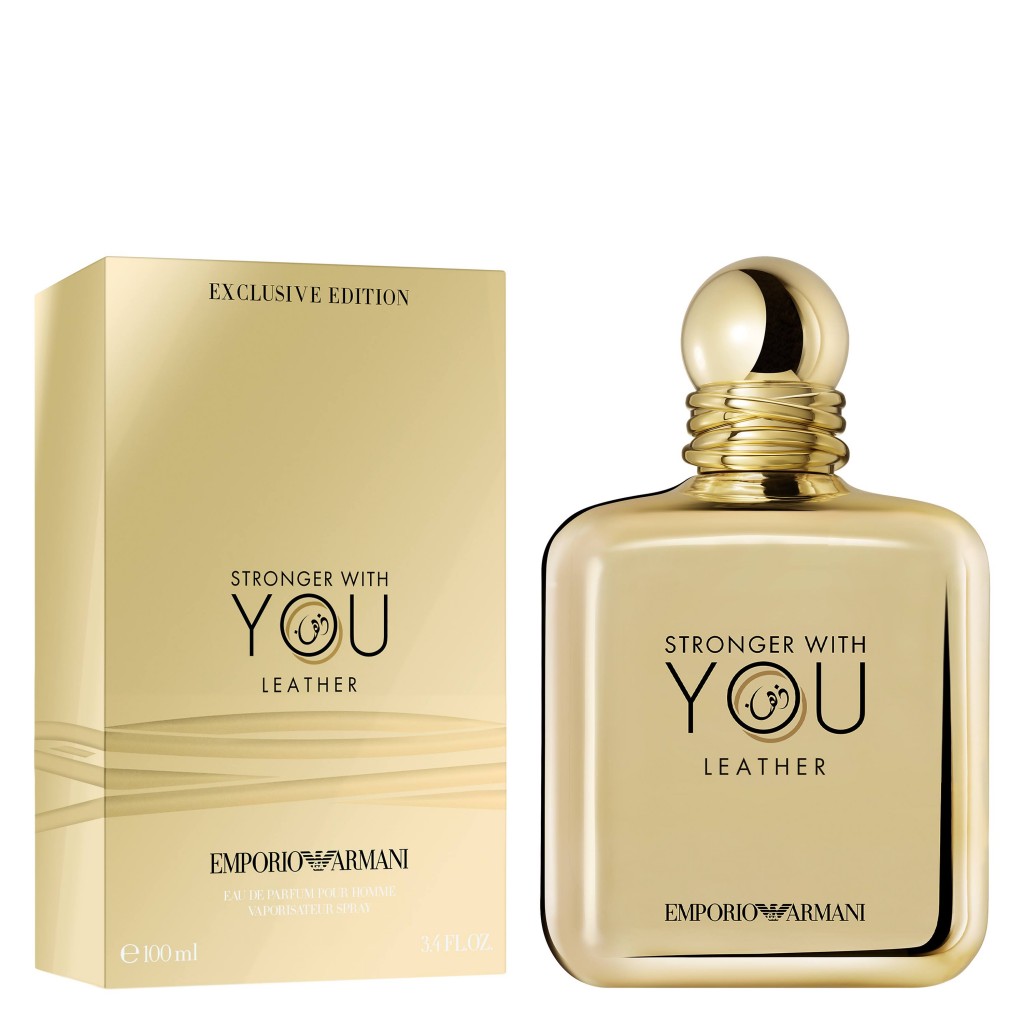 Giorgio Armani Mens Stronger with You Leather EDP Spray 3.4 oz