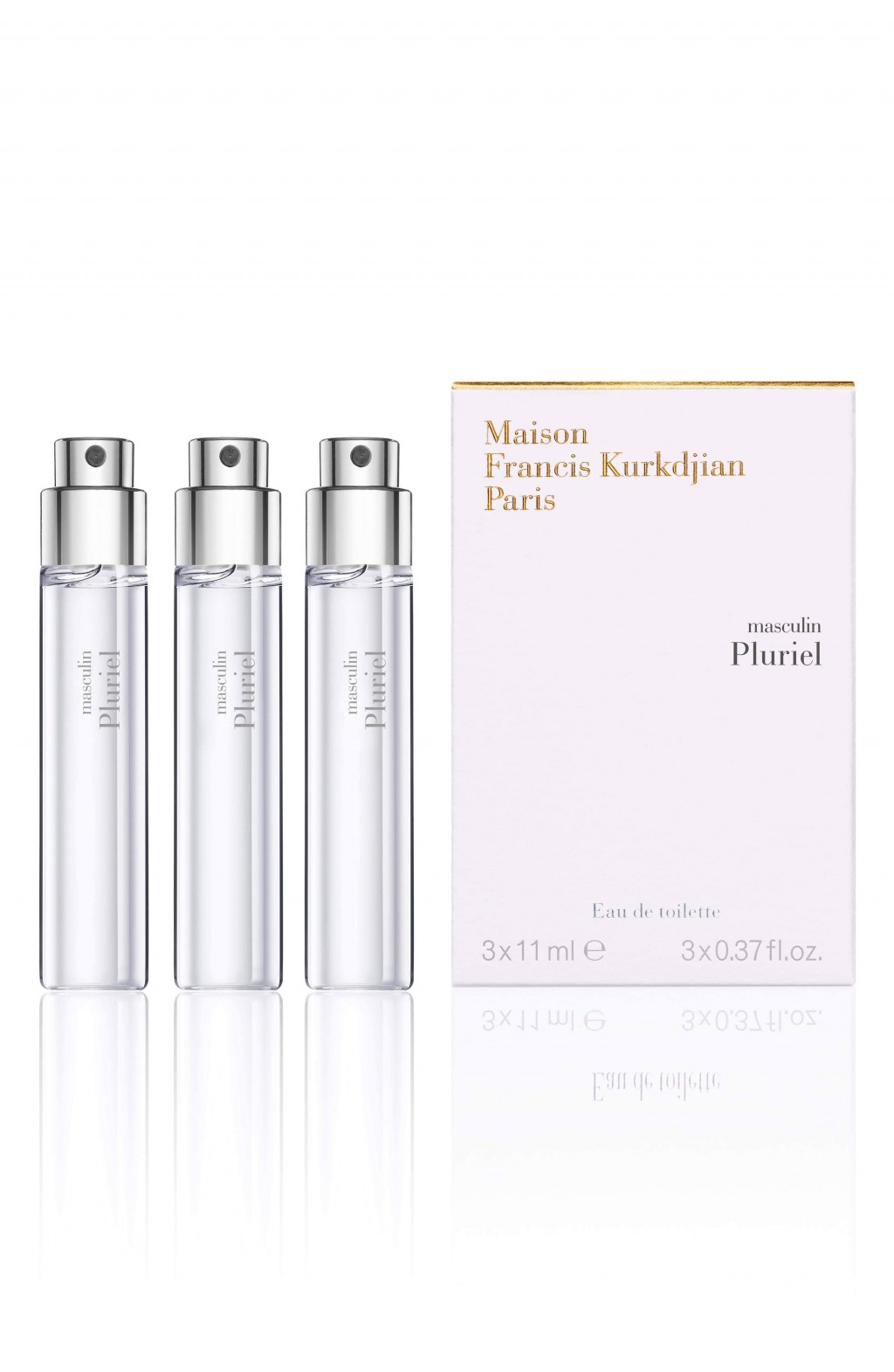 masculin Pluriel by Maison Francis Kurkdjian Three Travel Size 0.37 oz Mini EDT Sprays 1.11 oz