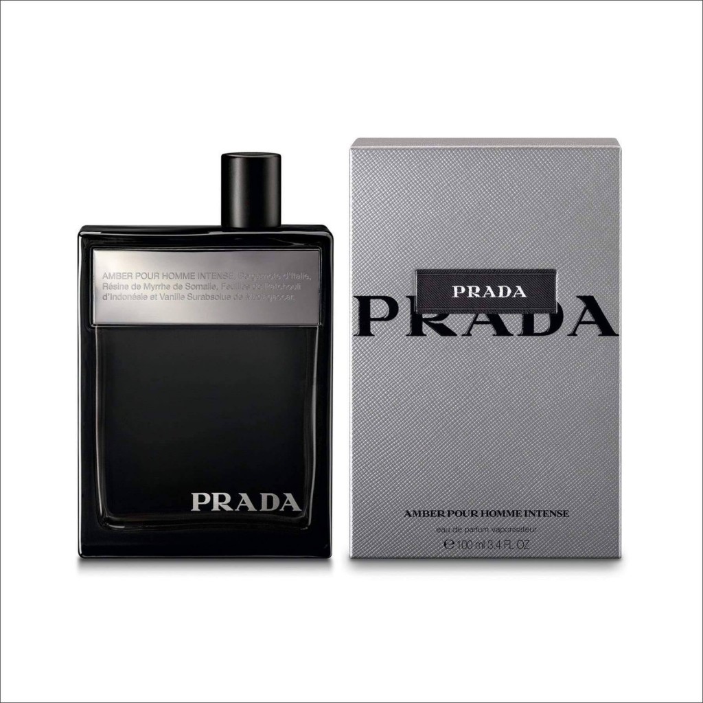 Prada Intense Eau de Parfum Spray for Men Amber 3.4 Ounce