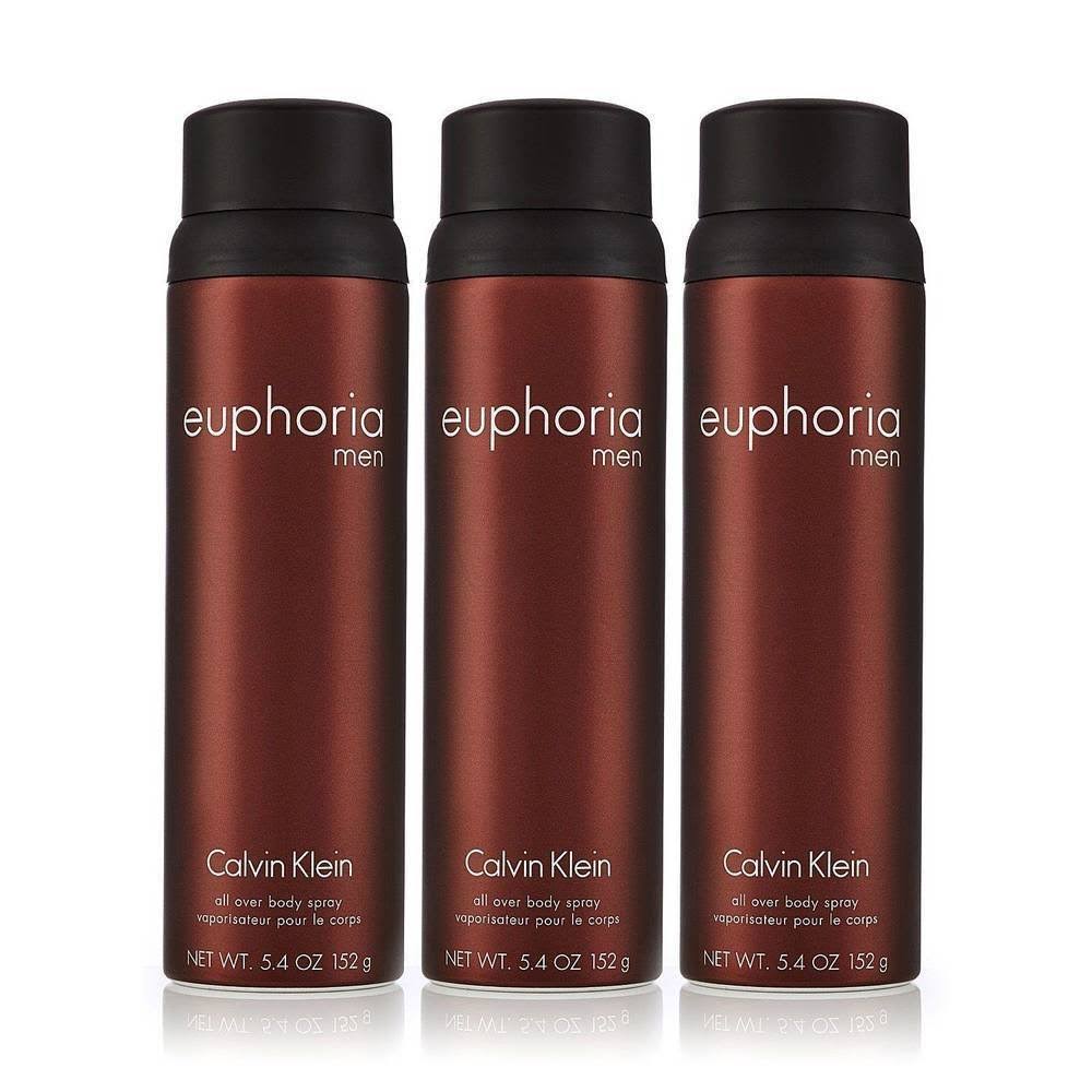 Calvin Klein Euphoria for Men 3 Pack Body Spray 5.4 oz, 3 Pk