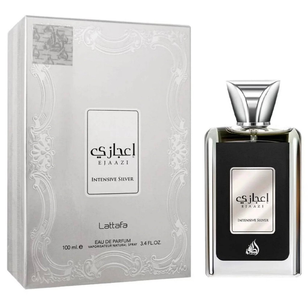 Lattafa Ejaazi Intensive Silver by Lattafa - Eau de Parfum Spray (Unisex) 3.4 oz