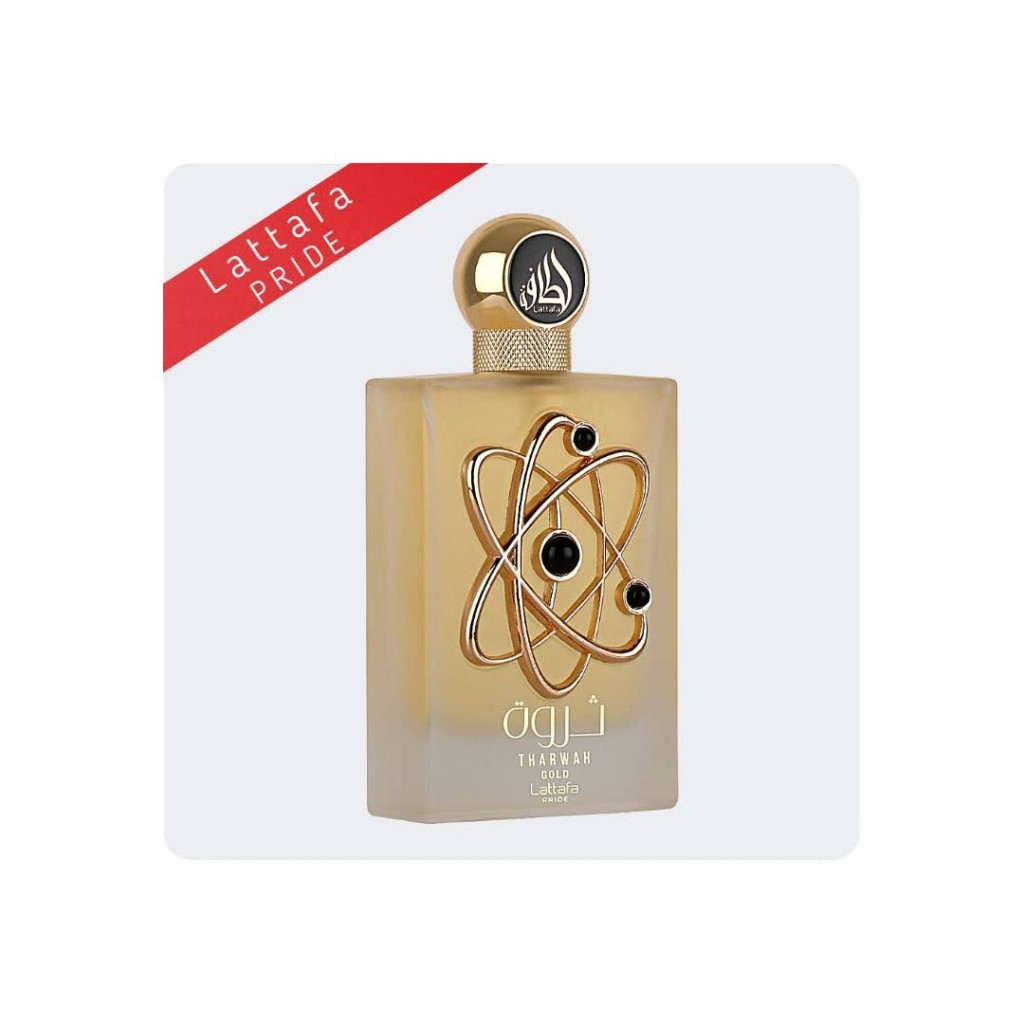 Lattafa Perfumes Tharwah Gold Tester EDP - Eau de Parfum Unisex 20ml Mint, Bergamot Clary Sage,Lavender Cedarwood, Musk, Vetiver, Jasmine