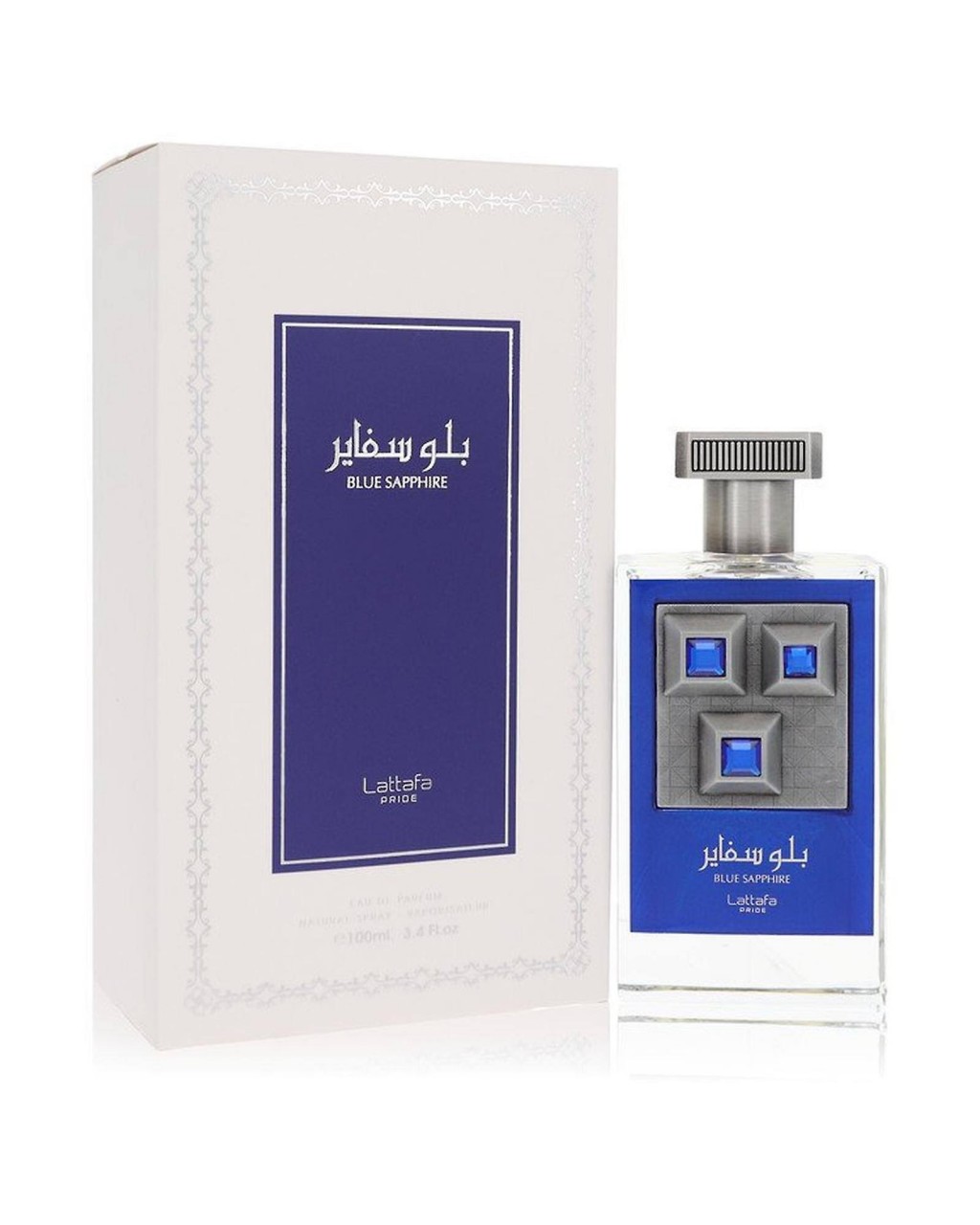 Lattafa Pride Blue Sapphire by , Eau de Parfum Spray 3.4 oz