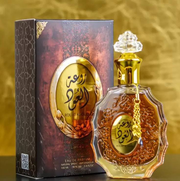 Lattafa Rouat Al Oud by Lattafa , Eau de Parfum Spray 3.4 oz