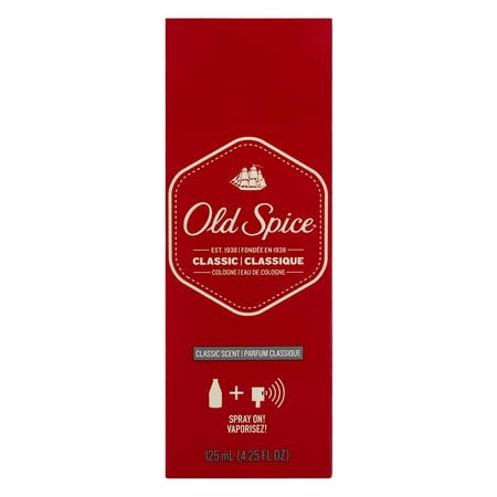 Old Spice Classic Cologne Spray 4.25 oz (Pack of 6)