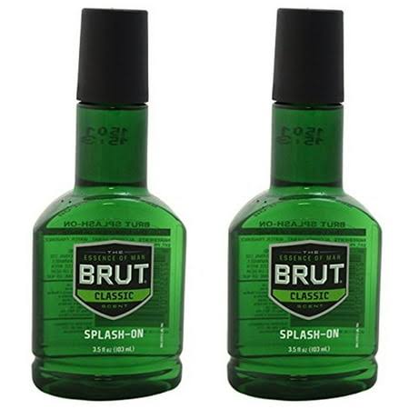 (2 Pack) Brut Splash-On Classic Scent for Men, 3.5 oz