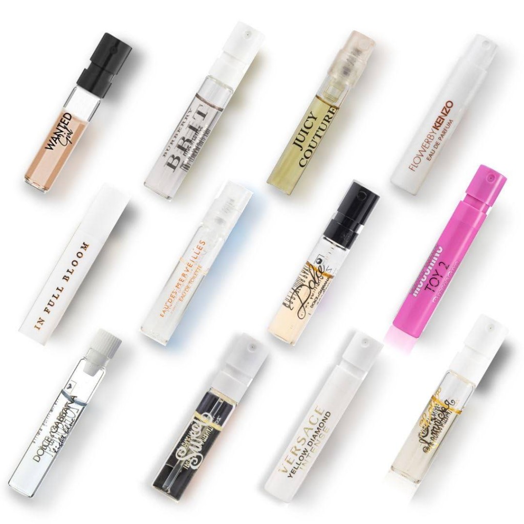 Infinite Scents Perfume Sampler Set for Women: 12 High-end Designer Perfumes + Expert Scent Guide + Deluxe Velvet Gift Pouch for Girlfriend, Wife, Mot