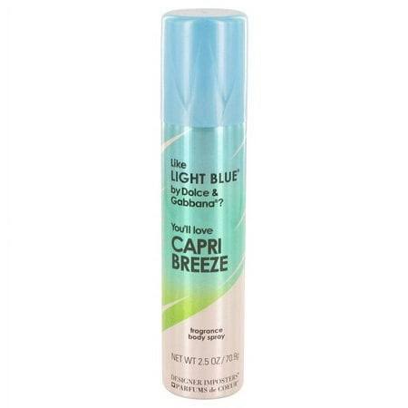 Designer Imposters Capri Breeze Perfume by Parfums de Coeur Body Spray2.5 oz (Pack 2)