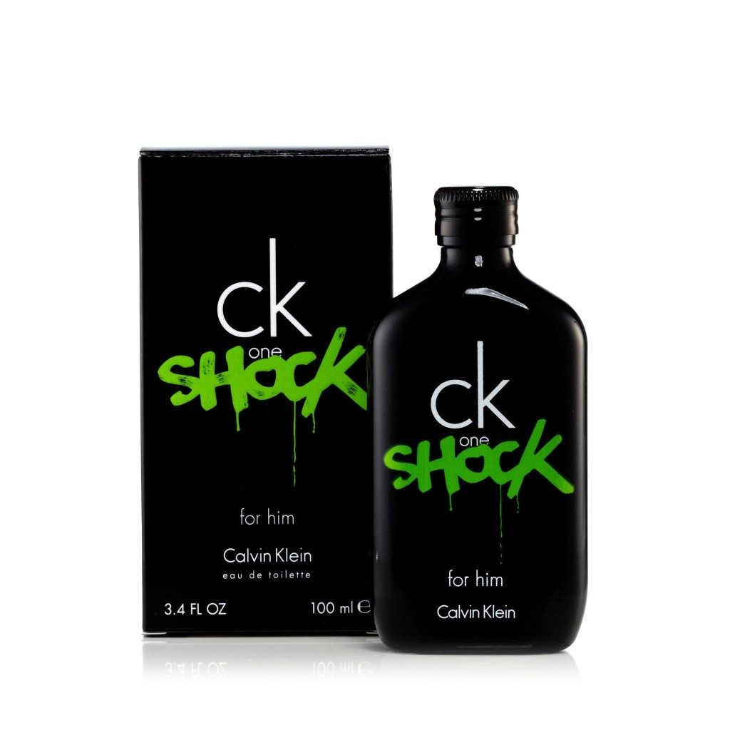 CK One Shock Eau de Toilette Spray for Men by Calvin Klein - 3.4 oz.