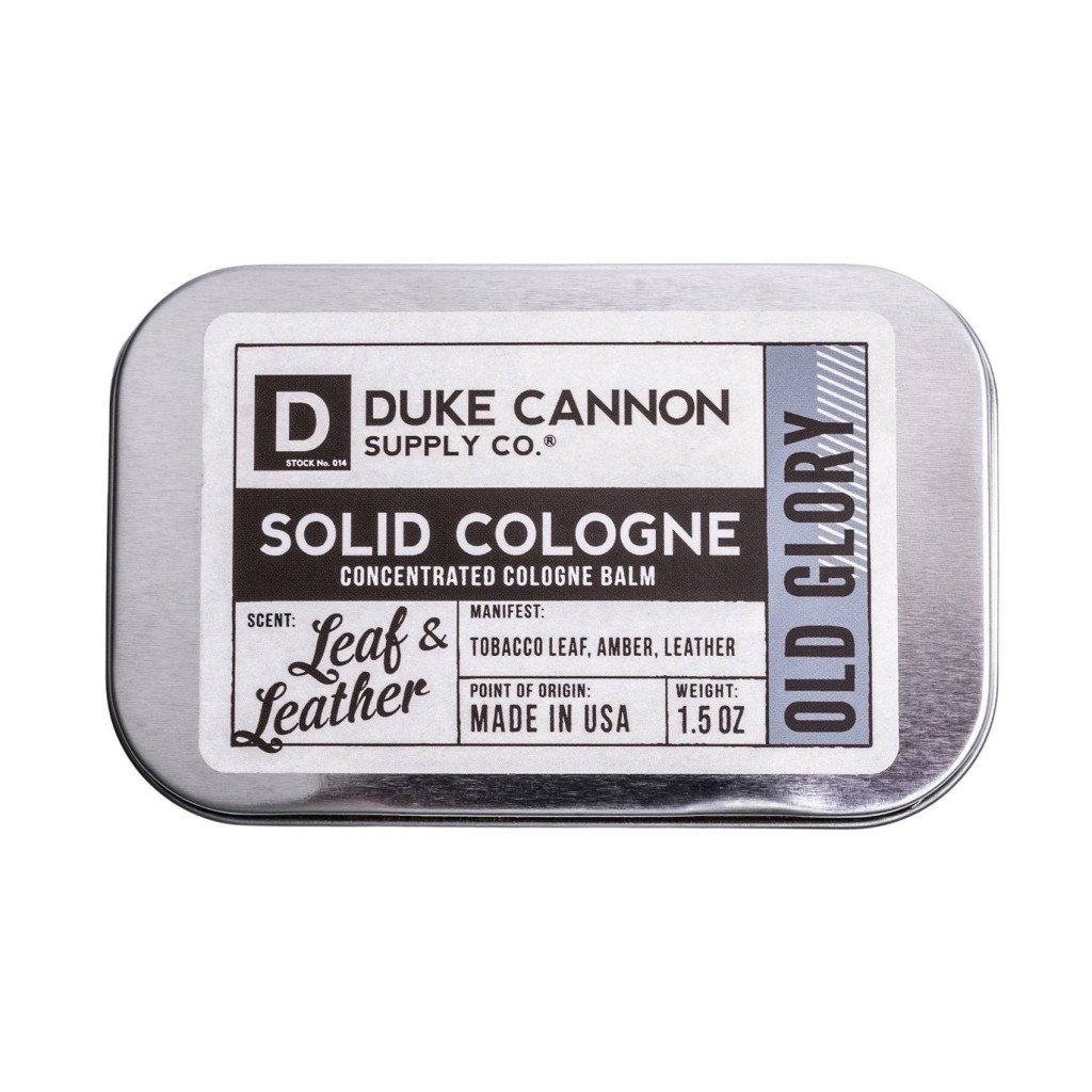 Duke Cannon Supply Co. Solid Cologne, Leaf & Leather, Old Glory - 1.5 oz