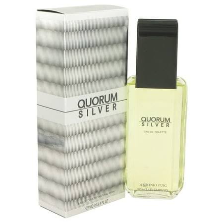 Quorum Silver by Puig Eau de Toilette Spray 3.4 oz