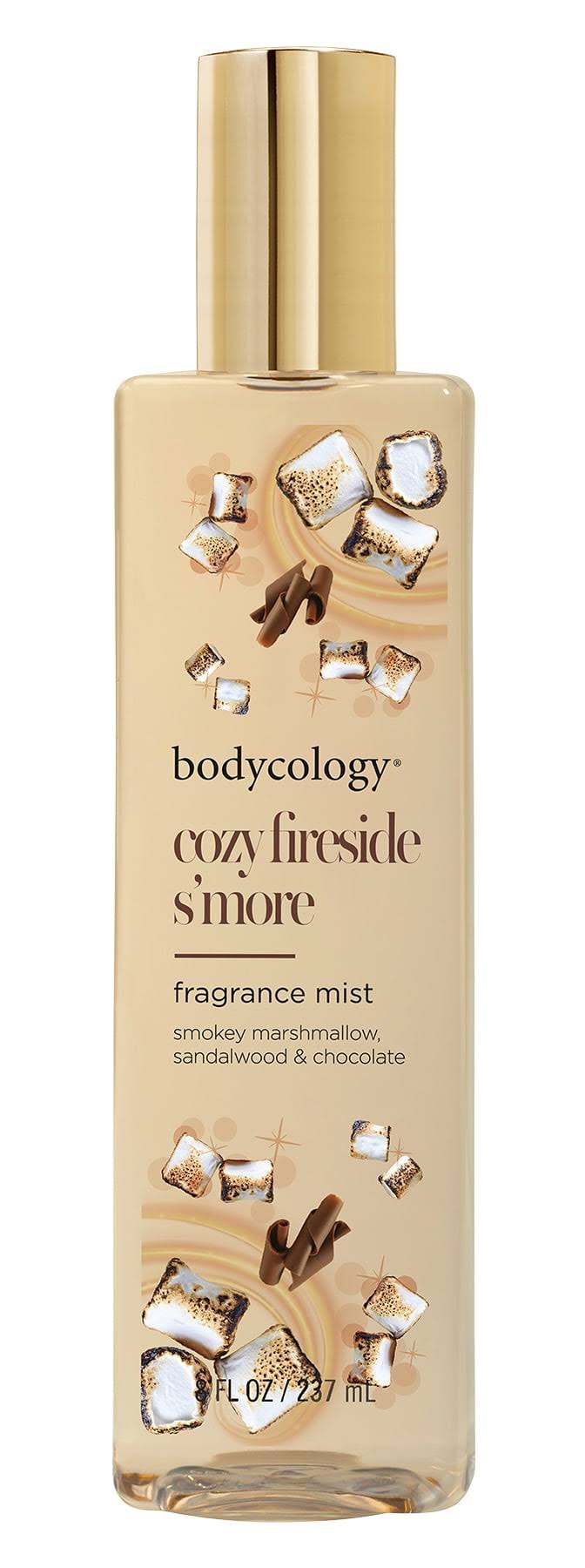 Bodycology Cozy Fireside S'more Fragrance Mist Marshmallow Sandalwood 8 oz.